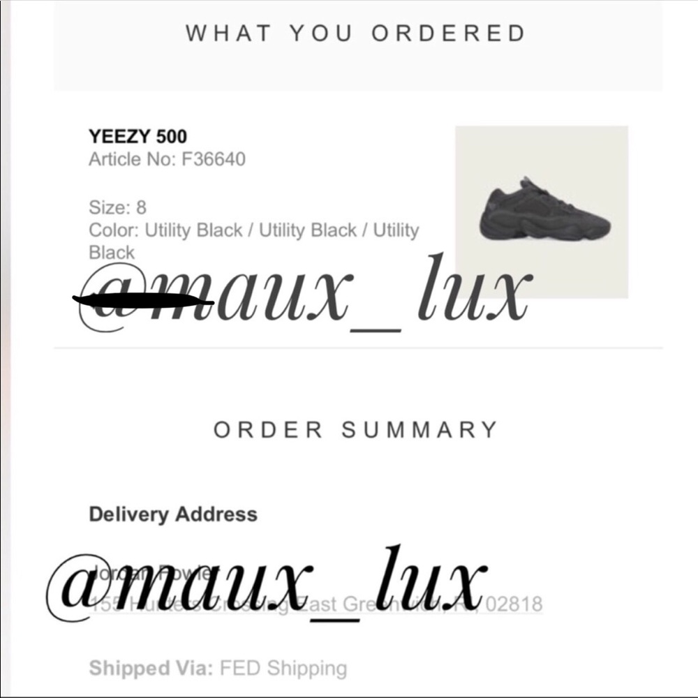 🌸SOLD🌸 Authentic Yeezy 500: All Black Desert Rat - Picture 6 of 8